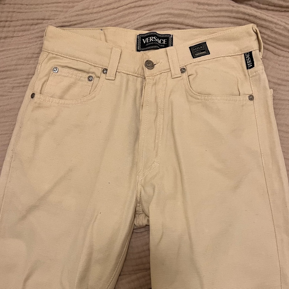 Versace jeans straight beige jeans